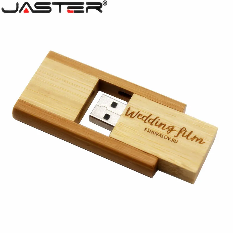 JASTER логотип на бамбуковый USB флэш накопитель 4 Гб 8 16 32 64 2 0 Memory Stick флешки подарок