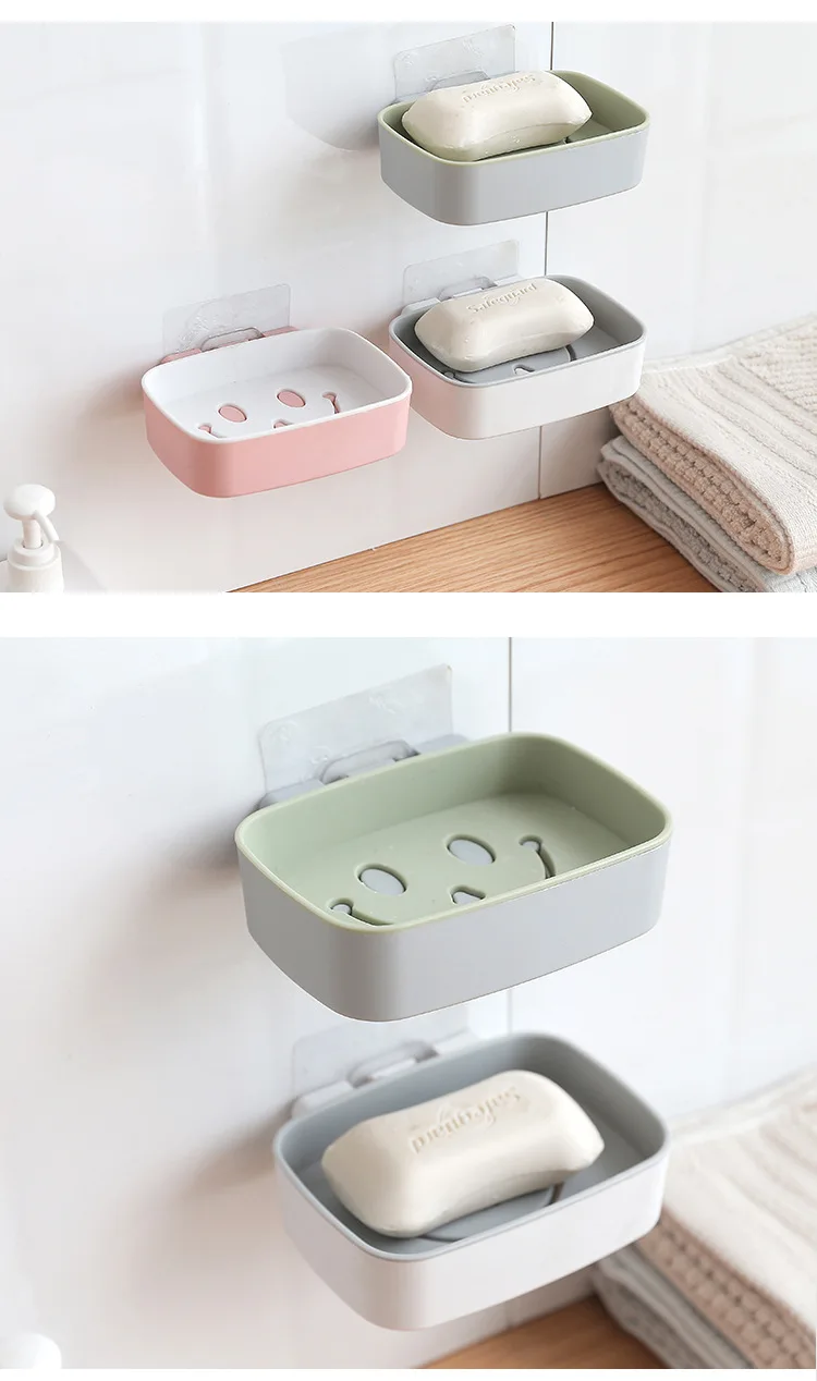 H618 Smiley дыропробивные мыльницы для ванны слив воды мыльница Туалет ароматный zao jia крючки для стены полка для хранения