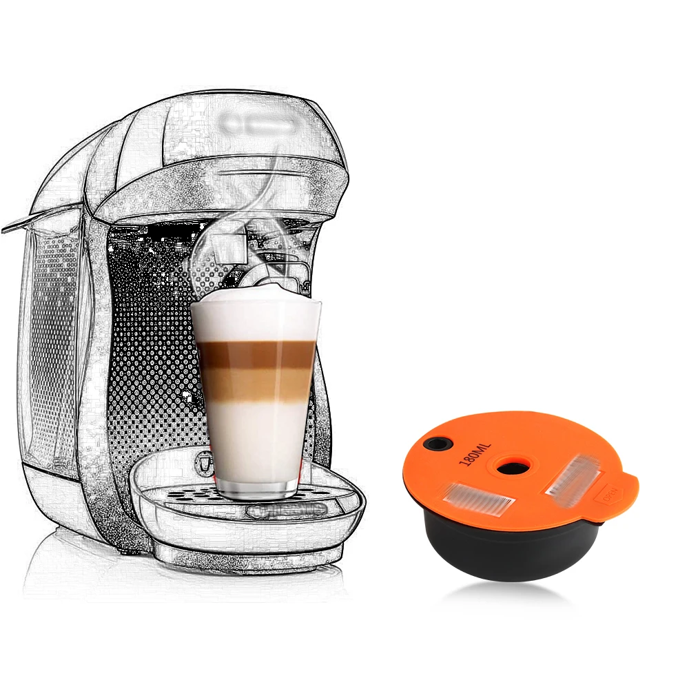 Многоразовая кофейная капсула для Bosch-1 Tassimo-2-машины | Дом и сад