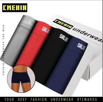 

4pcs/lot Men Underwear Boxer Male Panties Cotton Men's Underpants Boxers Man Panties Solid Shorts Breathable Comfortable H1