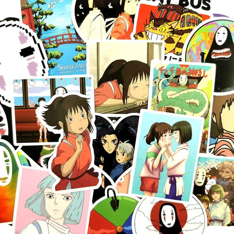 50 шт./компл. милые Hayao Miyazaki Унесенные спиралью без лица мужские наклейки Наклейка для телефона автомобильный портфель для ноутбука Водонепроницаемая наклейка s