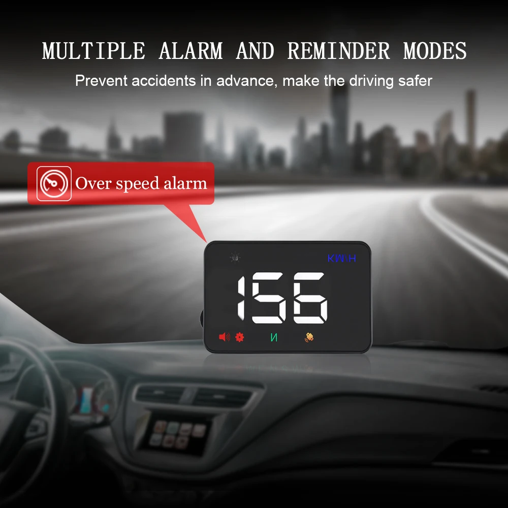 Универсальный автомобильный Hud Gps измеритель скорости o Head Up дисплей A5 цифровой сигнал о превышении скорости лобовое стекло Projetor Авто навигация
