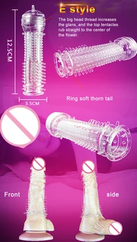 5Pcs / Set men's penis set men's extended delay sex products Finger Cock Ring Set Sex ToyAdult Sex Toy For Adult 6