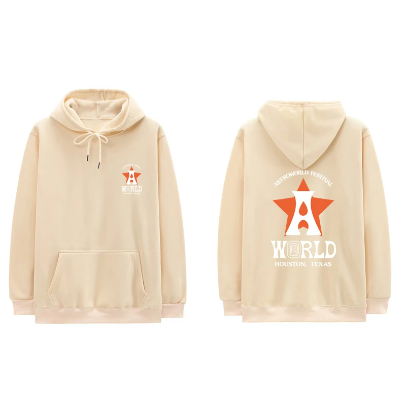 Толстовка с капюшоном ASTROWORLD для мужчин и женщин свитшот надписью флисовый