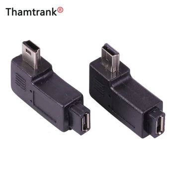 

10pcs/lot Mini USB Male Plug to Micro USB 5 Pin Female Jack Right Angle Adapter 90 Degree USB Connector Converter