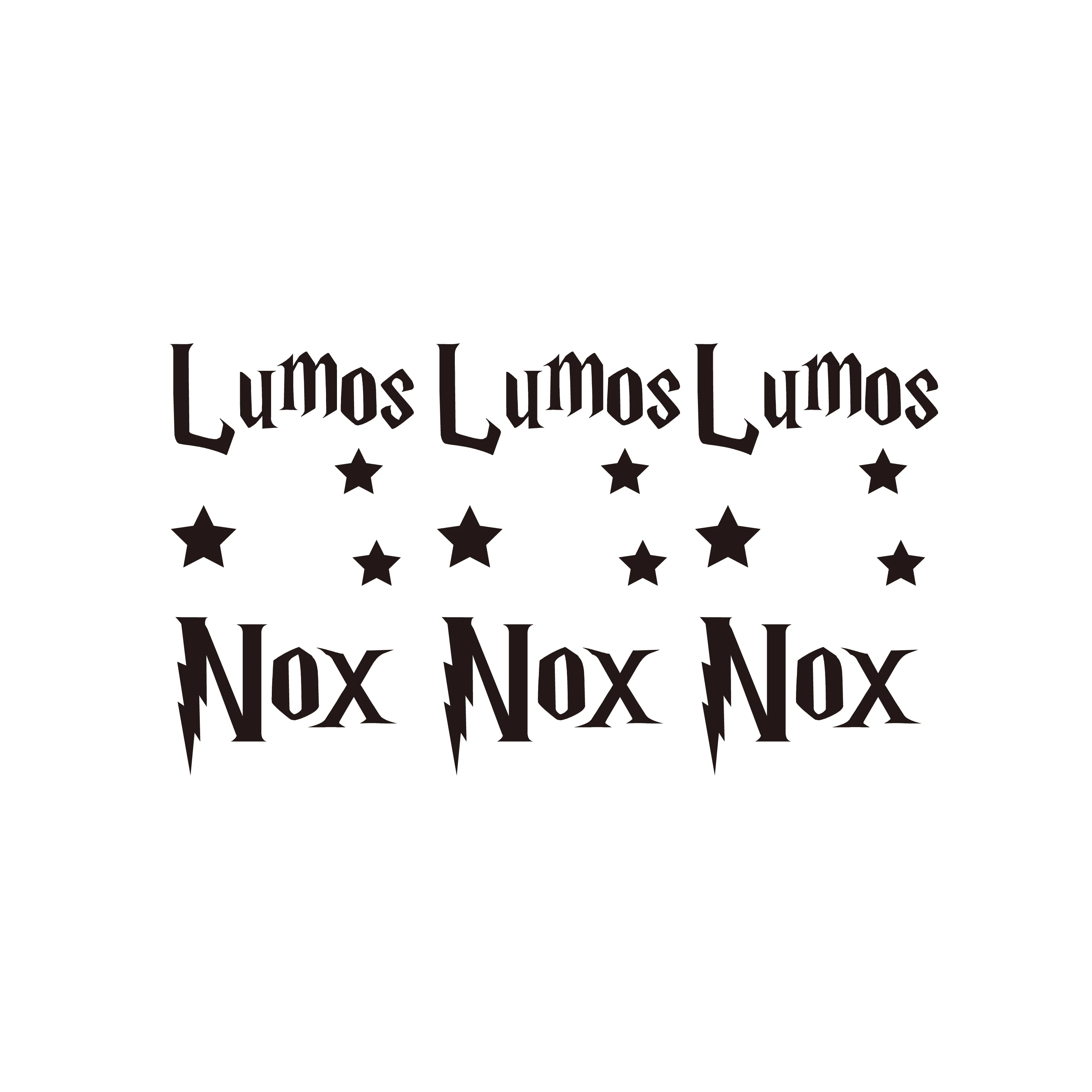 3 Pcs/Set Lumos Nox Light Switch Decals Modern Water Proof Creative Switch Vinyl Stickers