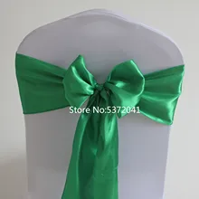Горячая 17 × 275 см светильник зеленый стул с обивкой из тафты створки для свадебного мероприятия, вечерние и банкетные украшения