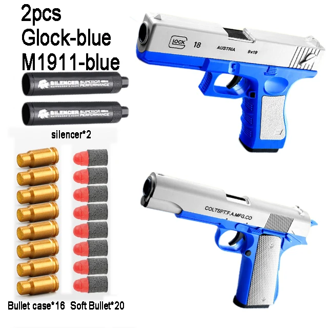 Shell Ejecting Colt 1911 Soft Bullet Airsoft Pistol, 55 OFF