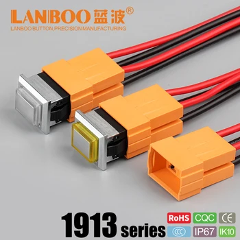 

LANBOO 1913 series Square Switch 4/Pin latching or momentary With Light Switch 15A 250VAC