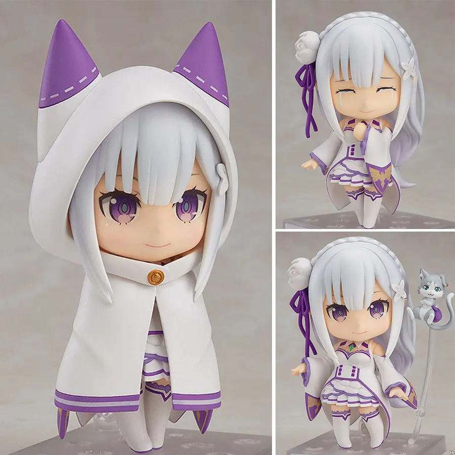 Re: жизнь в другом мире от zero Аниме ПВХ фигурка Figma 751 Emilia Joint подвижные Nendoroid