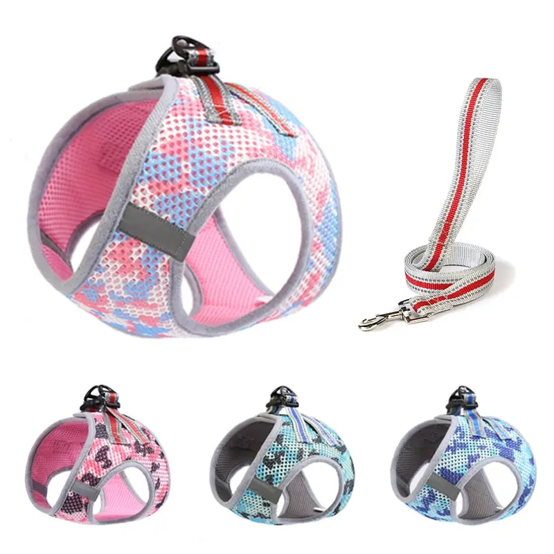 Dog Harness Vest Adjustable Soft Mesh Breathable Pet Chest Strap For Small Medium Dogs Cats Walking Pets Harnesses Supplies