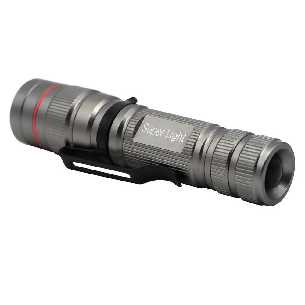 

Portable Torch Light Q5 Led flashlight zoom in out Small Penlight Flash Light Mini Powerful light Hunting By AA Battery