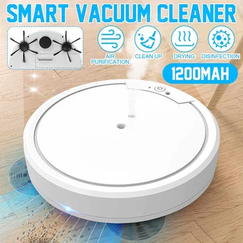 

Robot Vacuum Cleaner Smart Sweeping Mopping Robot Poweful Pet Hair Home Dry Wet Auto Dust Sterilize Cleaning Machine 1200PA