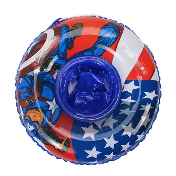

Disney The Avengers Captain America Swim Ring Thickening Seat Baby Bath Ring 60cm Action Figure Collection Of Toy Gifts M4869