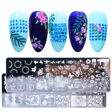1 pçs prego arte carimbos prego placas de carimbo modelos letras borboleta folhas gatos estrelas gel polonês manicure estênceis TRSTZH01-12(China)