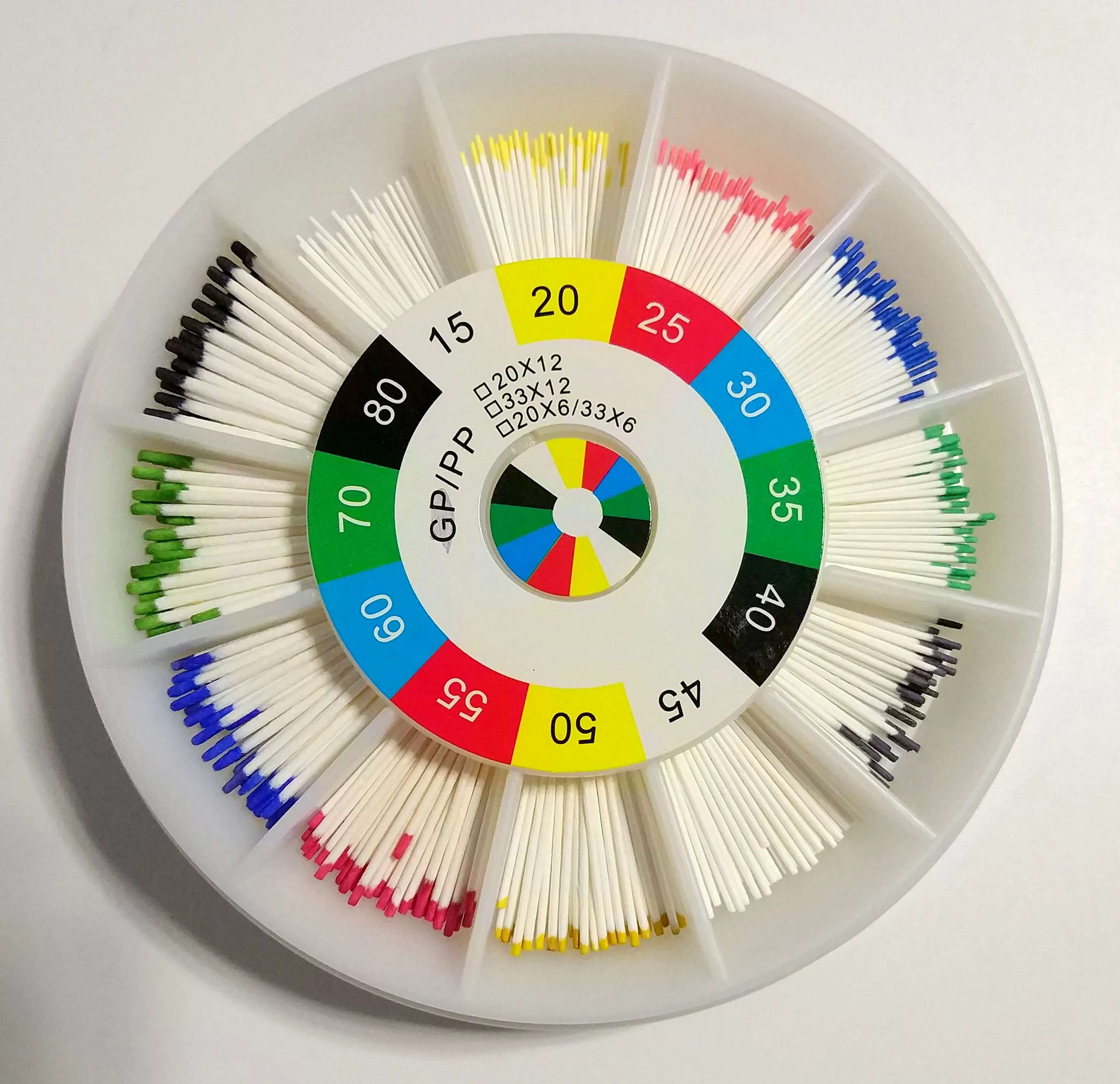 240/Box Dental Absorbent Paper Points 0.02 #15-80 Assorted Gauge Ruler Endodontic Files Root Canal Obturation | Красота и здоровье