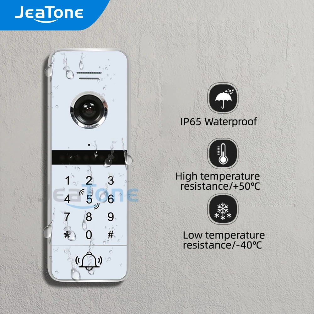 Tuya Smart App WiFi 7 Inch white color Video Door Phone Intercom System with Wired Doorbell Remote Unlock Home Access Control