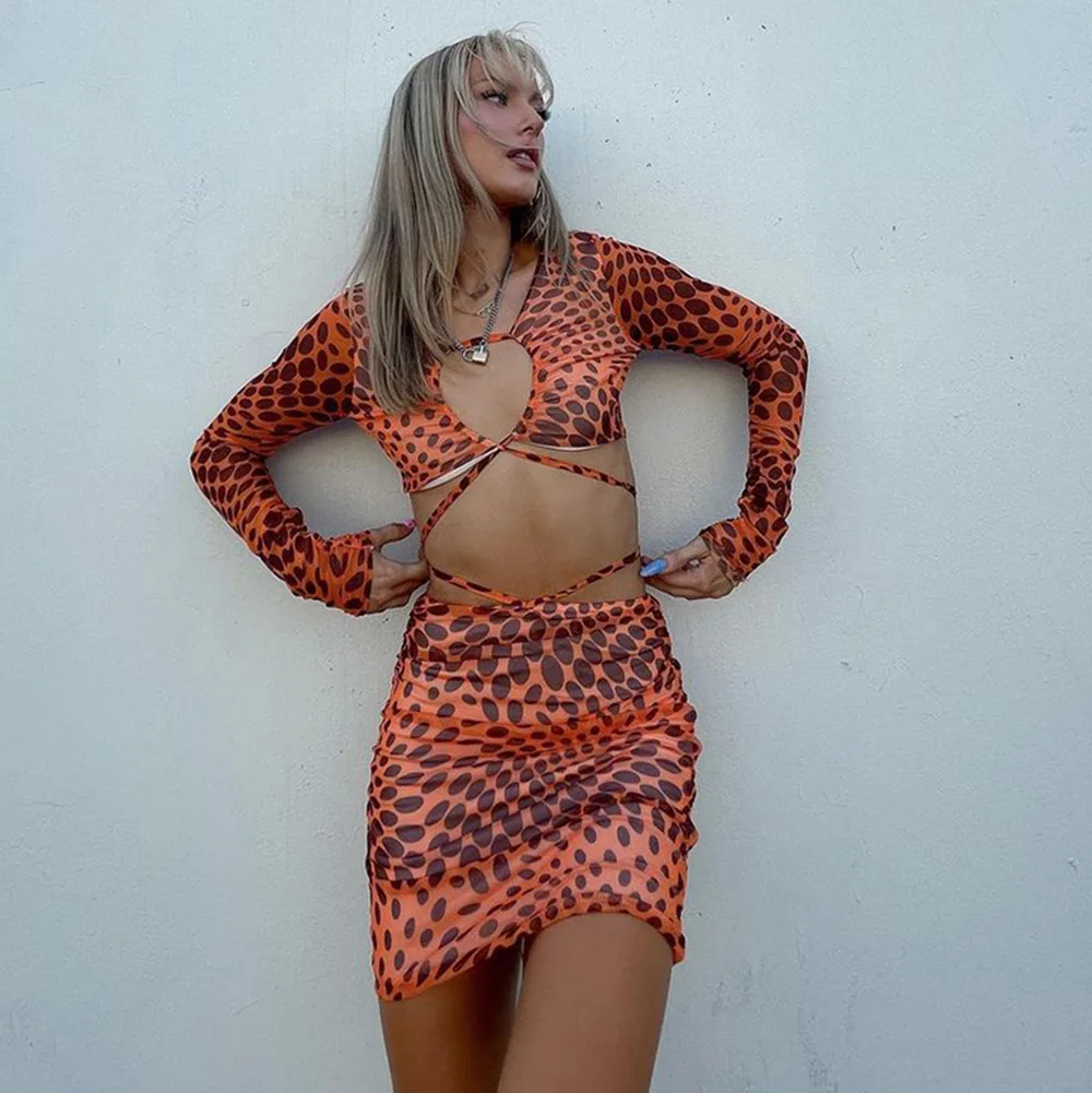 

BoozRey Women Hollow Out Sexy Bodycon Dress Long Sleeve Skirt Suit Birthday Dress for Women Bandage Fall Clothes for Dresses