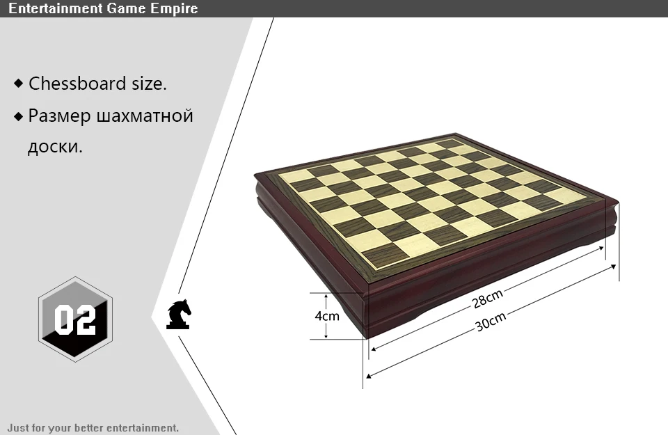2 Yernea High-quality Wood Chess Game Set Solid Wood Chess Pieces International Chess Coffee Table Wooden Chessboard (2)