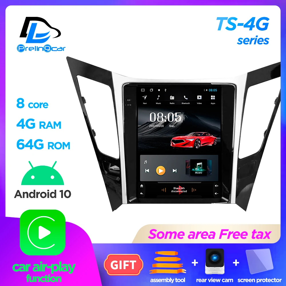 Android 10 0 Автомобильный gps мультимедийный стерео радио плеер для vertical Da sonata 8 2010 2015