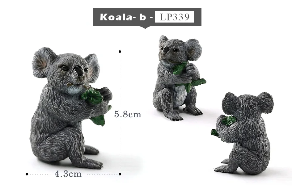 Koala Wolf Deer Leopard Alpaca Antelope Monkey animal model figurines home decor miniature fairy garden decoration accessories