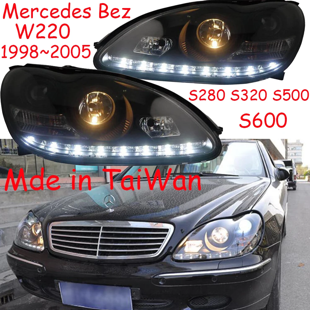 Тайвань 1998~ 2005y автомобильный бампер головной свет для Mercedes Benz w220 фар S280 S320 S350 S500 S600 светодиодный DRL/галогенный W220 налобный фонарь