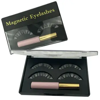 

2 Magnet Eyelash Magnetic Liquid Eyeliner& Magnetic False Eyelashes Set Waterproof Long Lasting Eyelash Extension 2019 New