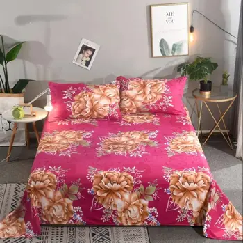 

Romantic Sea Flowers Textile Bedding Trendy Household Mattress Dust Cover Bedspread Bedroom Bed Sheets ( No Pillowcase ) F0180