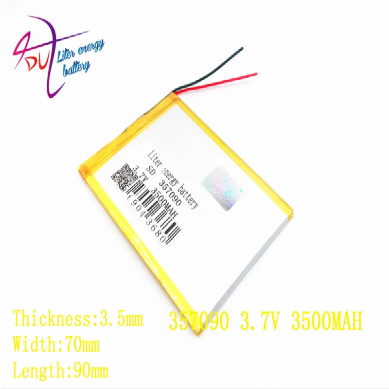 Лучший Аккумулятор Новый прохладный, чем U25GT 357090 3,7 V 3500 MAH Tablet полимерный аккумулятор 3000 мАч tablet компьютерные батареи батарея частоты