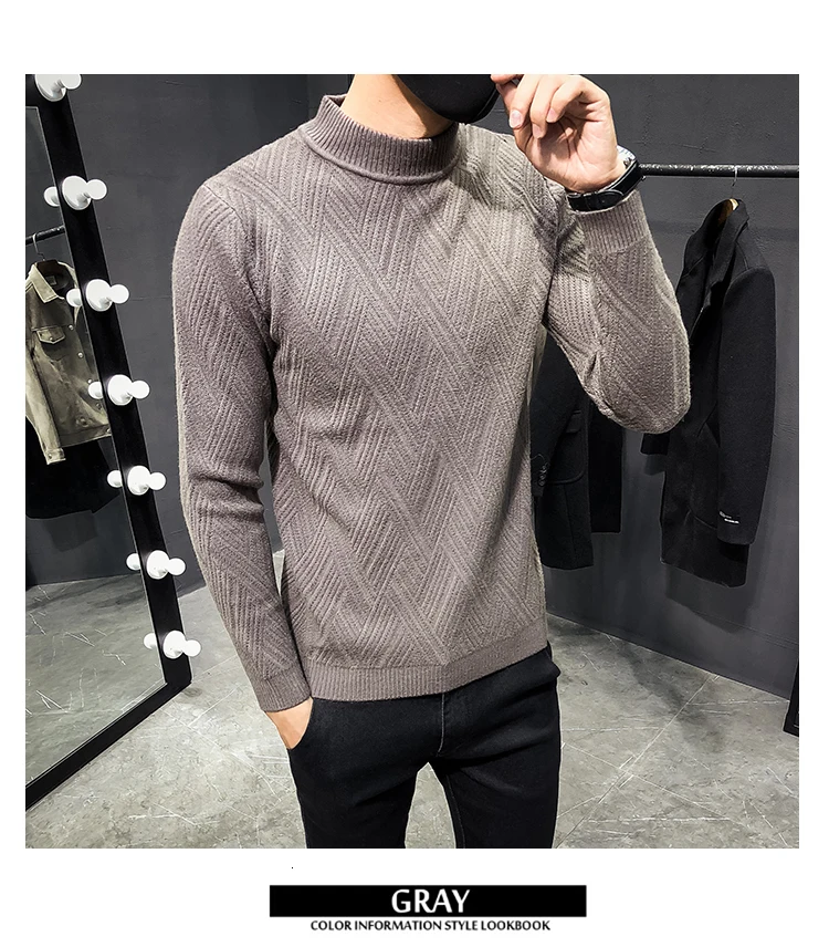 Casual Men's Sweater O-Neck Striped Slim Fit Knittwear Mens Sweaters Pullovers New Autumn Leisure Pullover Men Pull Homme M-3XL