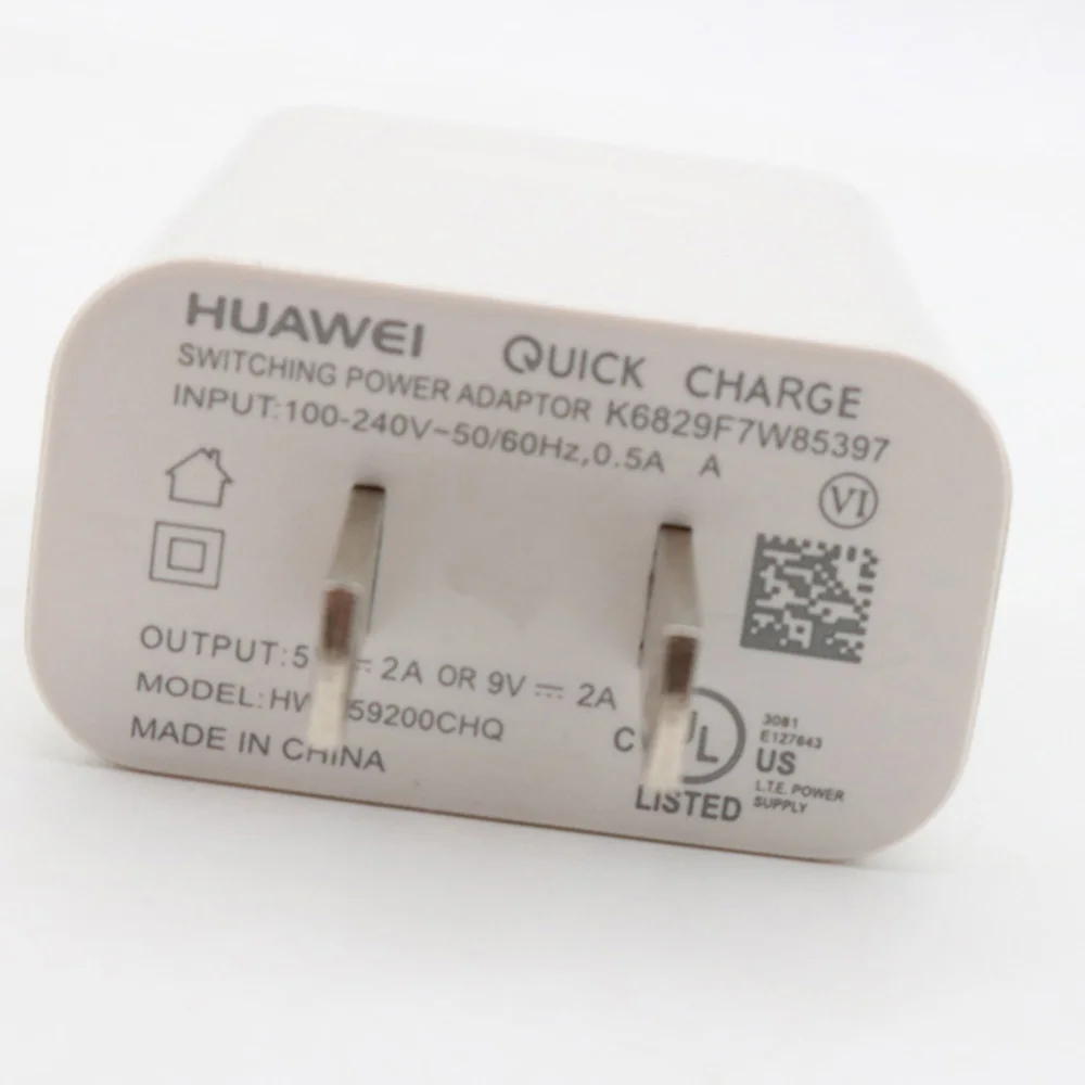 Only US Charger huawei 18W зарядное устройство QC 2,0 адаптер питания для быстрой зарядки p10 20 30 Lite P9 P8 Honor 9 play nova 2s 3 3i 4 4e mate 7 8 S - Тип штекера: Only US Charger