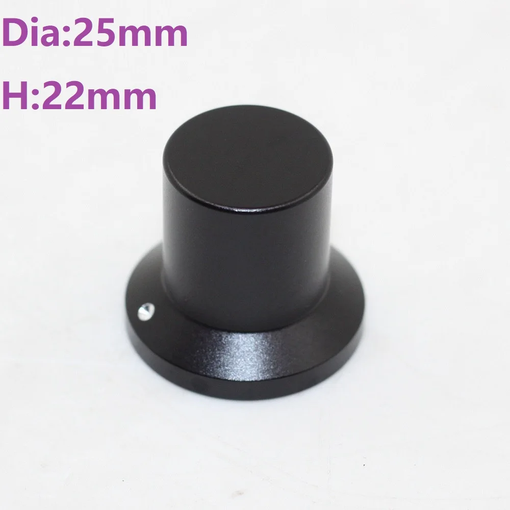 

Dia25mm H22mm Knurled Surface Sound Amplifier Potentiometer Volume Knob Cap Type Gallbladder Machine Knob Silver Black Gold