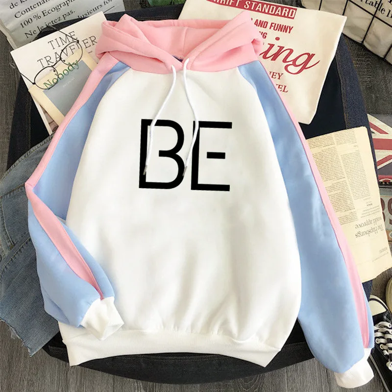 purple hoodie Creative Novelty KPOP harajuku winter women Oversized sweatshirt streetwear Bangtan Boys BE album life goes on print hoodies cropped hoodie Hoodies & Sweatshirts