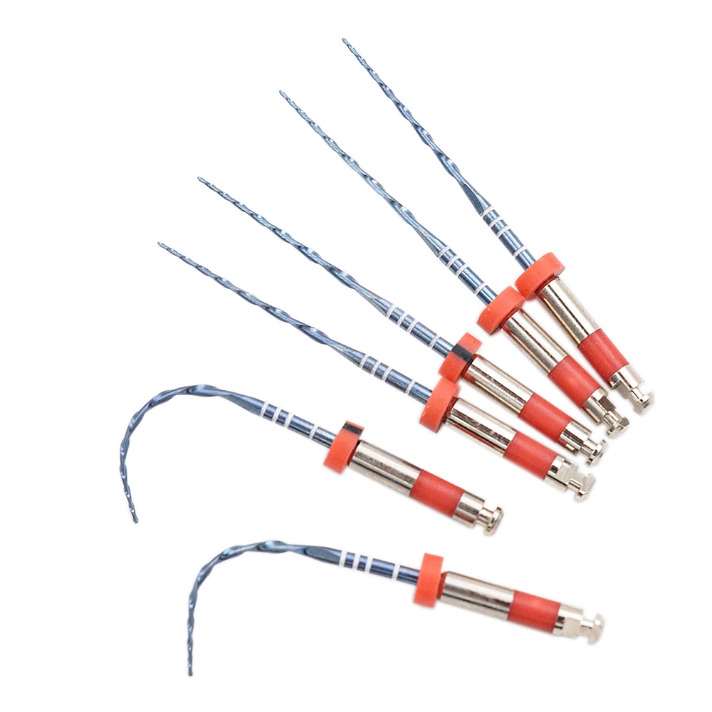 6 PCS Dental Blue Reciprocate Endodontic Files Niti Rotary Root Canal Files Heat Activated 21mm/25mm 3