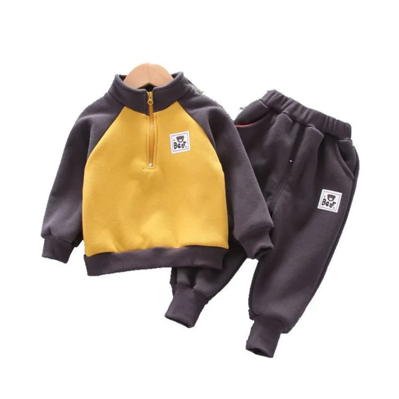 Online Otoño Invierno niños ropa Casual niños niña letra impresa dibujos animados camiseta pantalones 2 unids set bebé niño chándal infantil