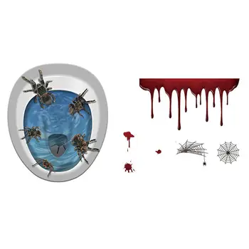 

Halloween Wall Stickers Waterproof Decorative Toilet Decal Wall Stickers Toilet Home Decoration Waterproof Wall Decals For Toile