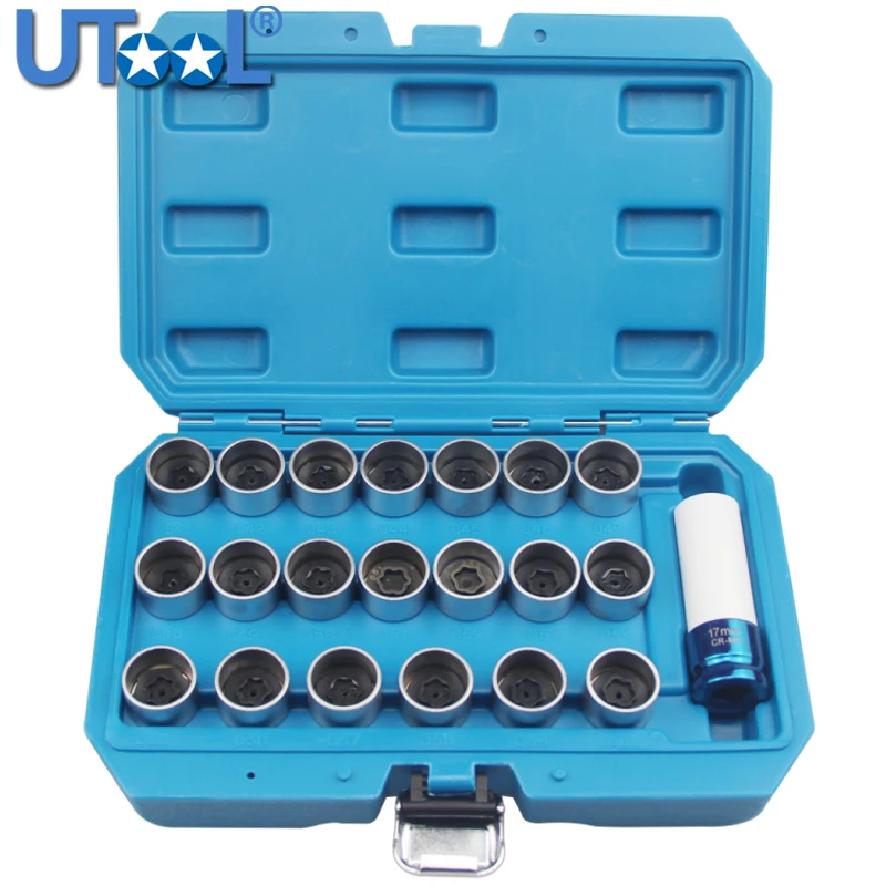 

21pcs Wheel Screw Lock Socket Set For BMW For Anti-theft Socket Removal