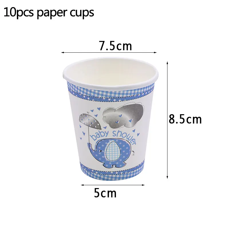 b03-10pcs paper cups Баннеры для мальчиков и девочек, вечерние принадлежности для украшения, одноразовые столовые приборы, тарелки, чашки, соломинки, скатерть - Цвет: b03-10pcs paper cups