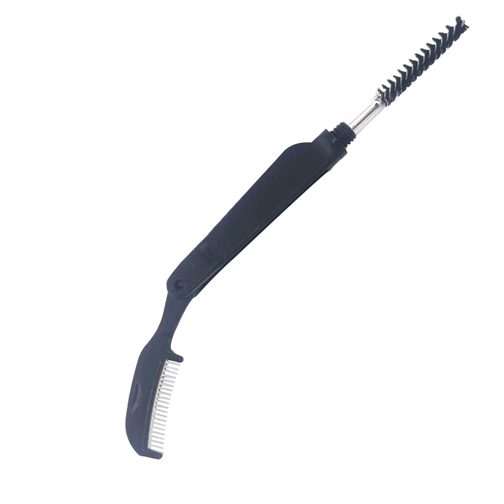 Multifunction Folding Stainless Steel Eyebrow Eyelash Brush Comb Makeup Tool