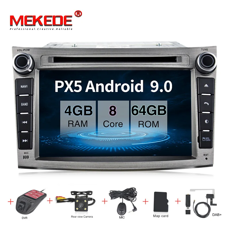 

MEKEDE 4G+64G Android 9.0 Car Radio DVD Player Multimedia For SUBARU OUTBACK 2008- 2013 BT wifi GPS RDS wifi