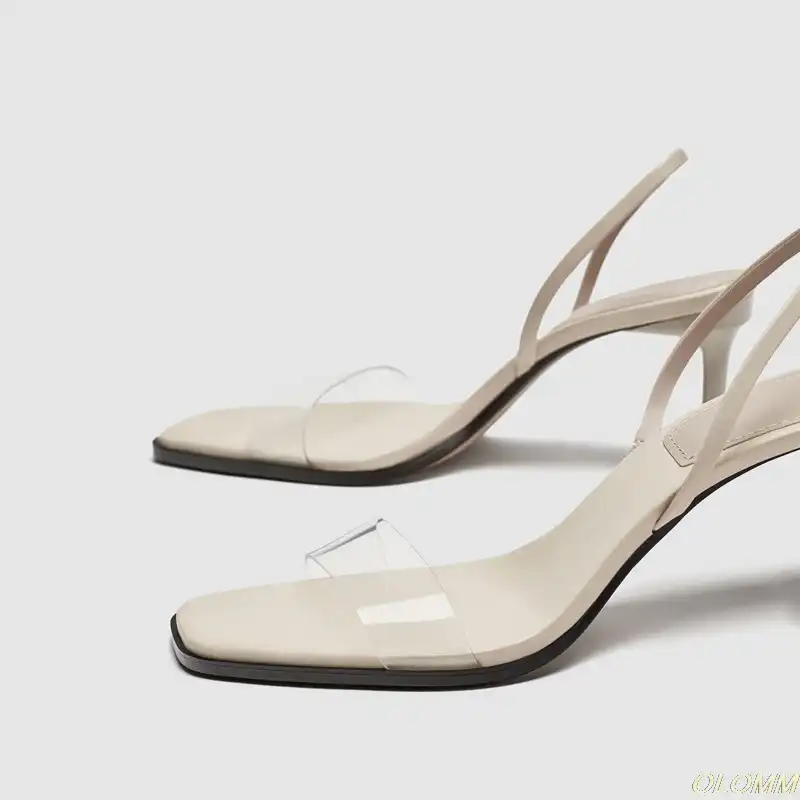 perspex clear low heels