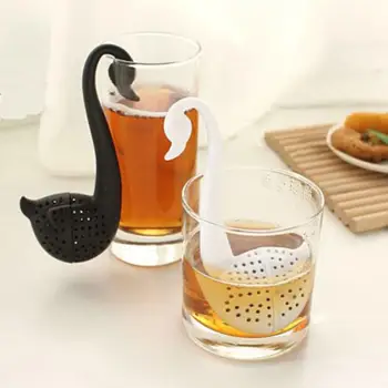 

New Creative Swan Shape Tea Infuser Environmentally Friendly Plastic Elegant Swan Tea Infuser