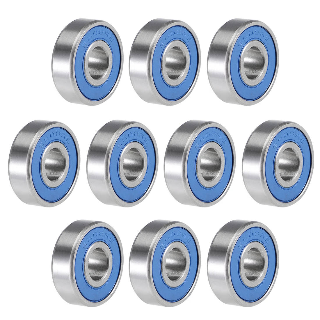 

UXCELL 10Pcs S608-2RS Deep Groove Ball Bearings 8x22x7mm Double Sealed 440C Stainless Steel for Industrial Equipment Micro Motor