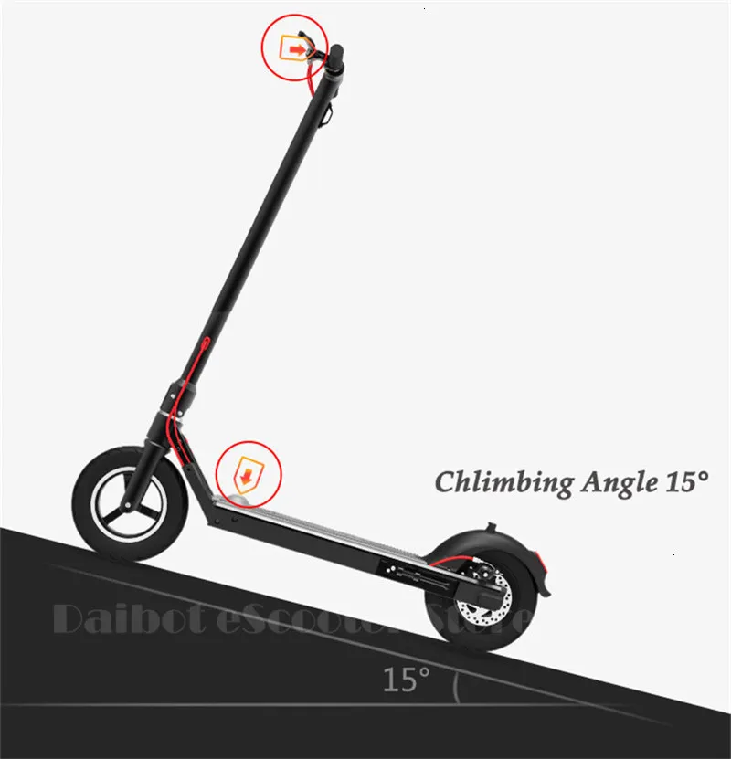 Daibot Electric Scooter 350W Two Wheel 10 Inch 36V Foot Control Acceleration Portable Foldable Electric Skateboard For Adults    (24)