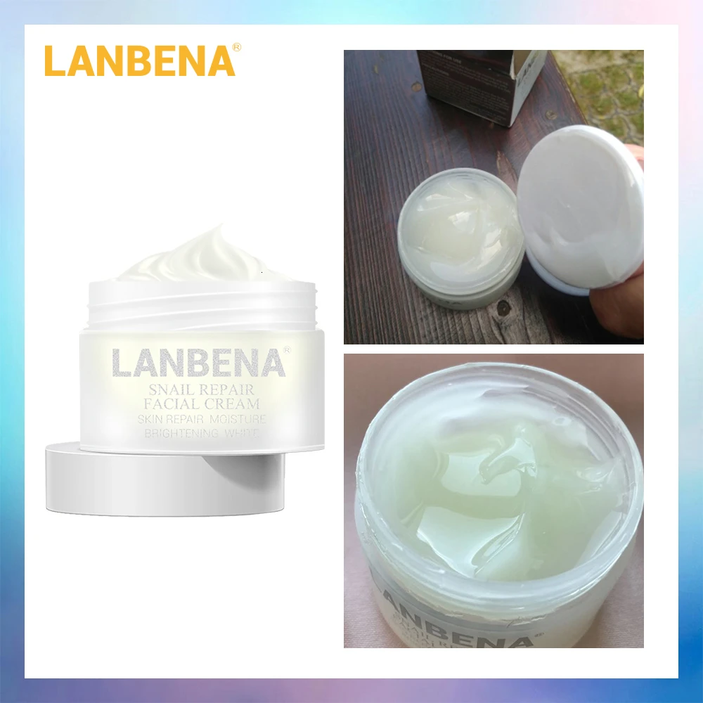 Отбеливающий крем для лица LANBENA Snail Repair дневной против морщин старения лечение