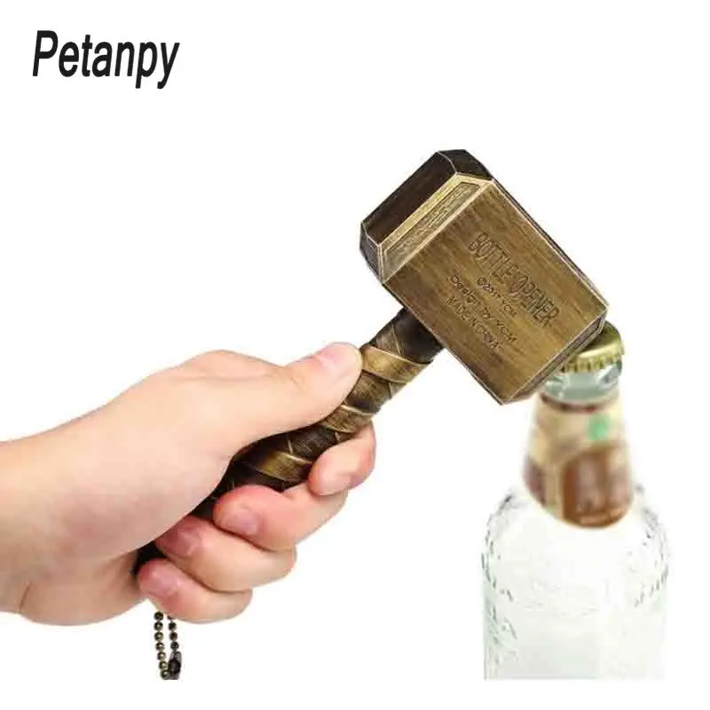 

Magnet Beer Bottle Openers Multifunction Hammer Of Thor Shaped Beer Bottle Opener With Long Handle Bottler Opener Beer