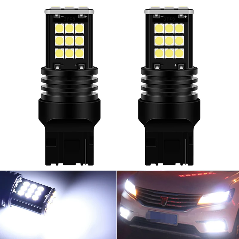 2x7440 T20 W21W CANBUS светодиодный автомобильный тормозной фонарь DRL дневные ходовые огни