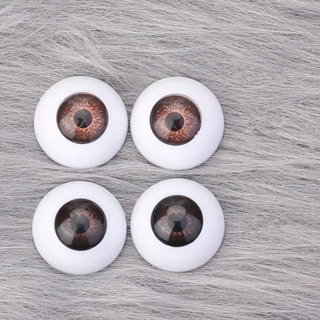 2 Pair Acrylic Doll Eyes Diameter 12/14/16/18/20/22mm  Brown/ Light Browm Fit To 1/6,1/4,1/3 BJD Doll 1