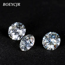 BOEYCJR F цвет 0,5/0,6/0,8/1/1,2/1,5/2/2,5/3/3,5/4/4,5 ct круглый бриллиант Муассанит Алмаз Свободные ювелирные изделия аксессуары из бусин