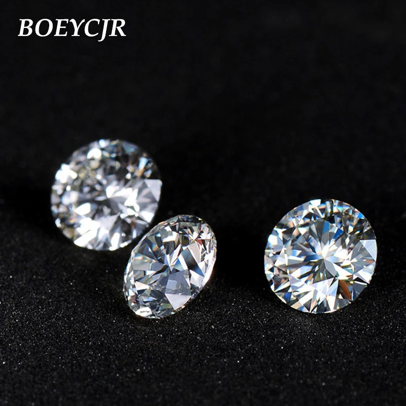 BOEYCJR F цвет 0 5/0 6/0 8/1/1.2/1.5/2/2.5/3/3.5/4/4.5/. 5/5ct круглый бриллиант|Бусины| |